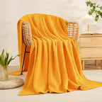 EMME Muslin Blankets for Adults Throw Blanket for Couch Breathable Gauze Soft - Image 6