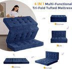 MAXYOYO 6" Folding Sofa Bed for Floor, Tufted Tri-Fold Floor Mattress - Image 5