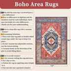 SERISSA 6x8 Washable Non Slip Boho Area Rug - Image 2