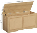 HOOBRO Storage Bench, 39.3" Toy Box, Rattan-Like Storage Chest, Sturdy Entryway - Image 3