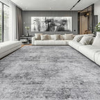 Aelenmu 10x14 Area Rugs for Living Room Dining Room Washable Grey | Soft Modern - Image 2