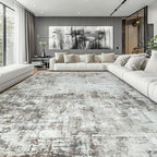 Aelenmu 10x14 Area Rugs for Living Room Dining Room Washable Brown Grey | Soft - Image 2