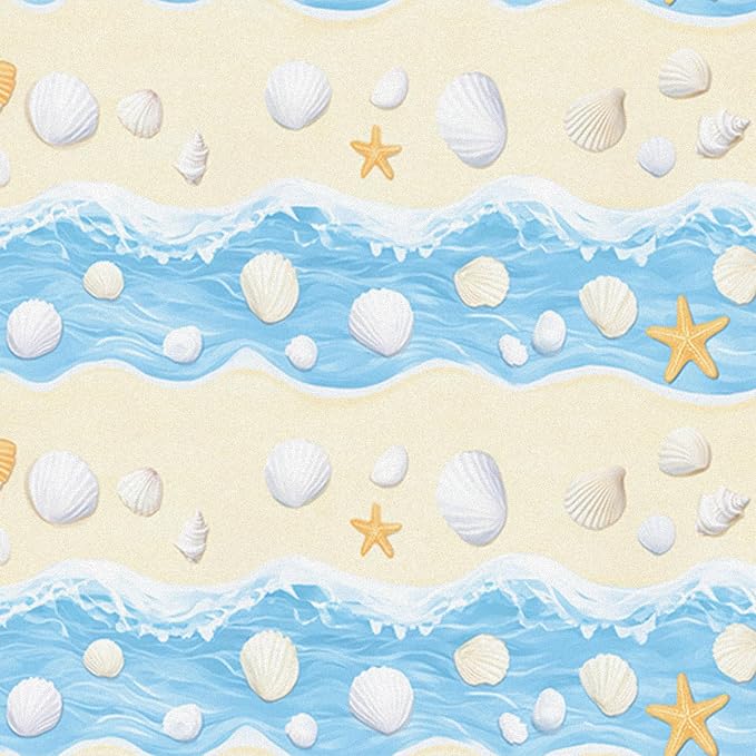 HOMETITUTE Starfish and Seashell Pattern Wallpaper Peel and Stick Self Adhesive - Image 9