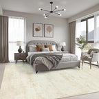 Area Rug Living Room: 4x6 Modern Washable Indoor Soft Carpet Beige | - Image 4
