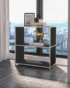 32-Inch 2-Tier Metal Bookcase, Open Shelf Storage Organizer - Image 7