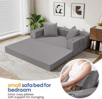 COMAX Futon Sofa Bed, 4‑in‑1 Convertible Sofa Bed, Folding Boneless Couches - Image 4