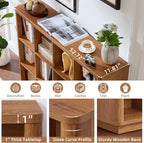 Joaxswe 12 Cube Storage Organizer, Wood Floor Standing 3-Tier Cubby Bookcase - Image 4
