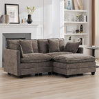76″ Cloud Deep Seat Loveseat, Upholstered Chenille Modular 2-Seat Sectional - Image 7