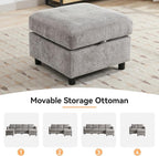 WUTUTUEE 58”Modular Sectional Loveseat Sofa - Image 7
