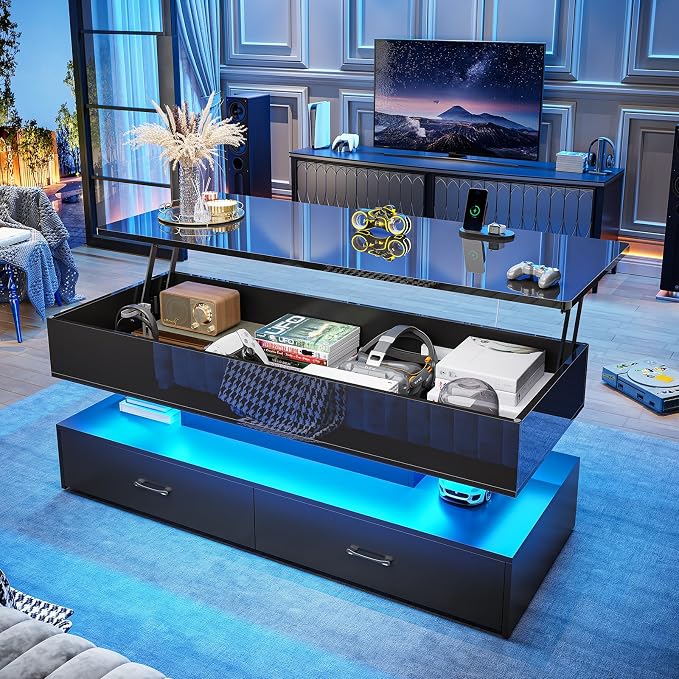 SEDETA 47.2" Lift Top Coffee Table, Coffee Tables by SEDETA