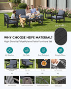 SERWALL HDPE Patio Furniture Set - Image 4