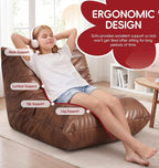 Hobestluk Small Bean Bag Chair Lazy Floor Sofa Bean Bags - Image 4