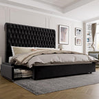 Queen Size Bed Frame 54" Tall Headboard by KeyluvHome