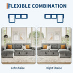 GarveeHome 84 Inch Sleeper Sofa Couch, L-Shaped Sofa, Convertible Pull Out Sofa - Image 5