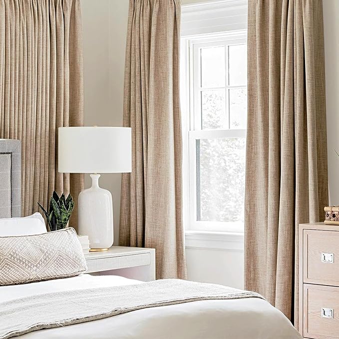 MIULEE 100% Blackout Linen Curtains - Image 2