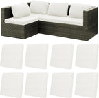 8Pcs Patio Cushion Covers, Outdoor Stretch Cushion Covers, Washable | Stretch by Unknown