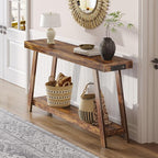 Huuger Console Table with Charging Station, USB-C Port, 2 Tiers Entryway Table - Image 9