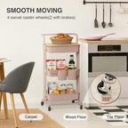 DTK 3 Tier Rolling Utility Cart - Image 4