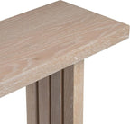 59" Console Table Sofa Table for Entryway, Oak Veneer Console Table Mid-Century - Image 5