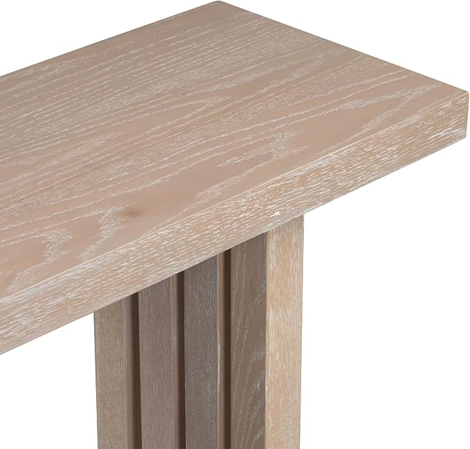 59" Console Table Sofa Table for Entryway, Oak Veneer Console Table Mid-Century - Image 5