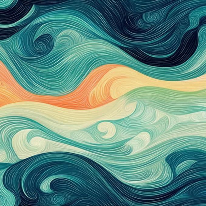 HOMETITUTE Sunset Swirl Landscape Wallpaper Peel and Stick Contact Paper Wall - Image 4