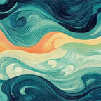 HOMETITUTE Sunset Swirl Landscape Wallpaper Peel and Stick Contact Paper Wall - Image 4