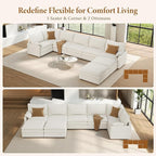 Vesgantti Large Modular Sectional Sofa, Big Comfy Cloud Couch - Image 7