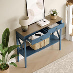 ChooChoo Console Table with Drawers, Narrow Wood Accent Sofa Table Entryway - Image 4