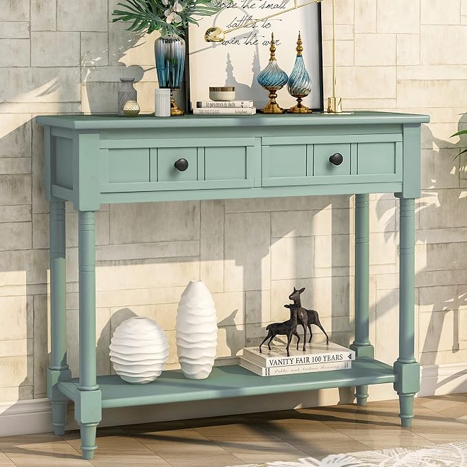 Merax Wood Sofa Table Console Table, Entryway Table Traditional Design - Image 5