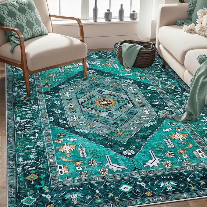 SERISSA 4x6 Washable Non Slip Boho Area Rug - Image 5