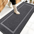 OLANLY Front Door Mat Outside 59x20, All-Season Heavy-Duty Rubber Doormat | Grey by OLANLY