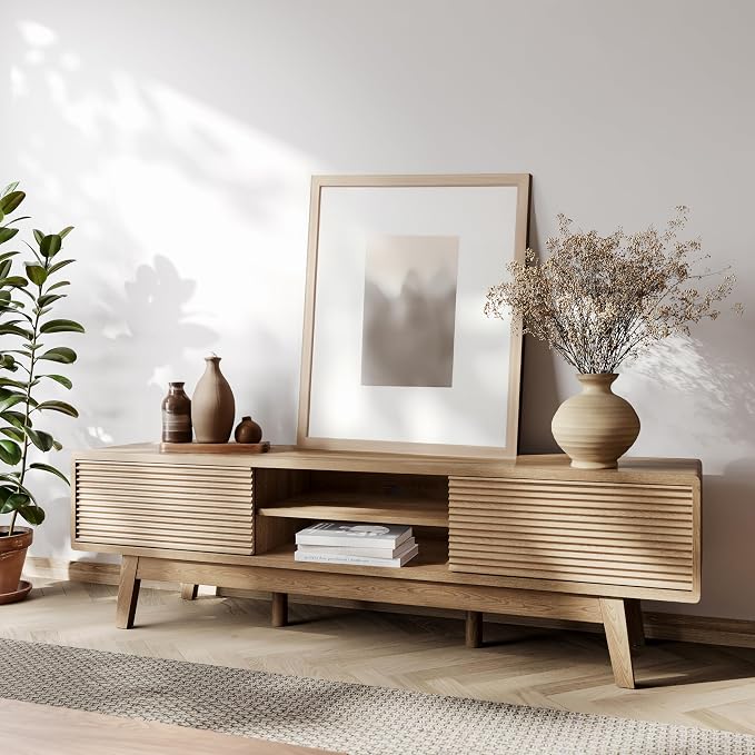TOLEAD 59" TV Console, Mid Century Modern TV Stand by TOLEAD