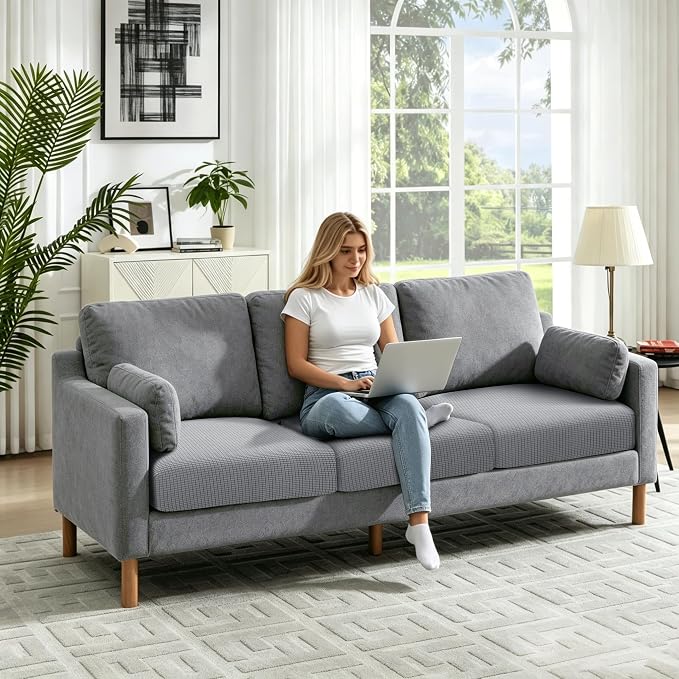Fuloon Couch Cushion Slipcover, Super Stretch Individual Sofa Covers | 2 Pack - Image 2