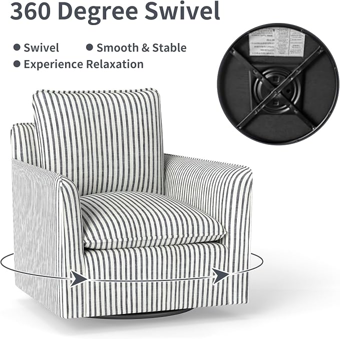 INZOY Swivel Accent Square Chair - Image 5