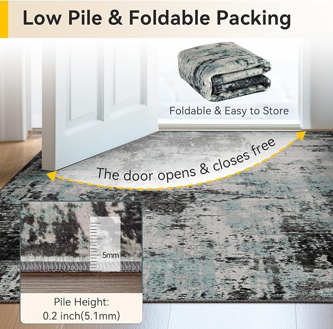 RELEANY Washable Round 6ft Area Rug - Image 6