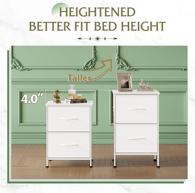 WLIVE White Night Stand, Small Dresser - Image 4