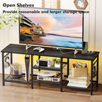 YGEOMER Black Entertainment Stand - Image 2