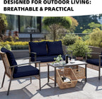 14Pcs Outdoor Cushion Covers, Elastic Patio Cushion Covers | Washable, - Image 4