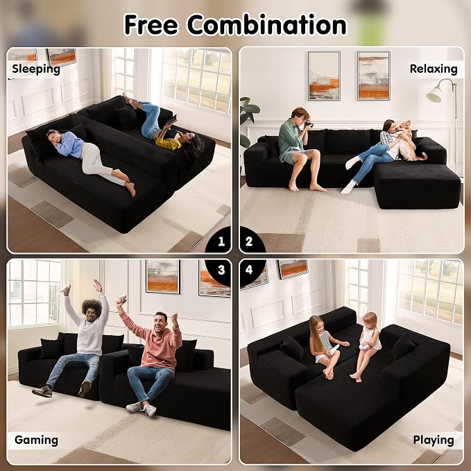 ovios 104" Cloud Boneless Couch - Image 6