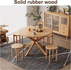 Stackable Stools Set of 4, 100% Solid Wood Stool No Installation Required - Image 6