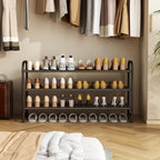 INGIORDAR Shoe Rack 3 Tier Long Storage Organizer Wide Metal Shoe Shelf - Image 2
