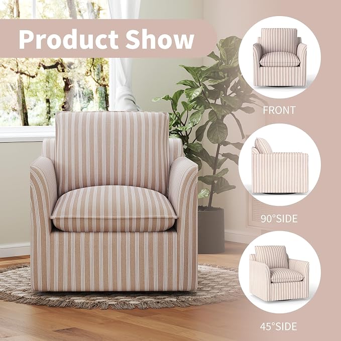 INZOY Swivel Accent Square Chair - Image 6