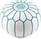 Marrakesh Gallery Genuine Leather Round Pouf Unstuffed by MarrakeshGallery