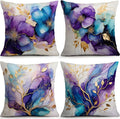 OBSEDE Decorative Throw Pillow Covers Set of 4, 18x18 Inch Purple and Blue by OBSEDE