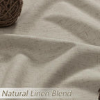 100% Blackout Linen Curtains for Bedroom 90 inches Long, Thermal Insulated Room - Image 3