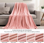 BEDELITE Fleece Blanket Soft Plush Queen Size Bed Blanket Pink 90"x90" | Ultra - Image 4
