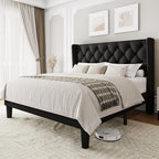 Einhomn Black Platform Bed Frame Full Size by Einhomn