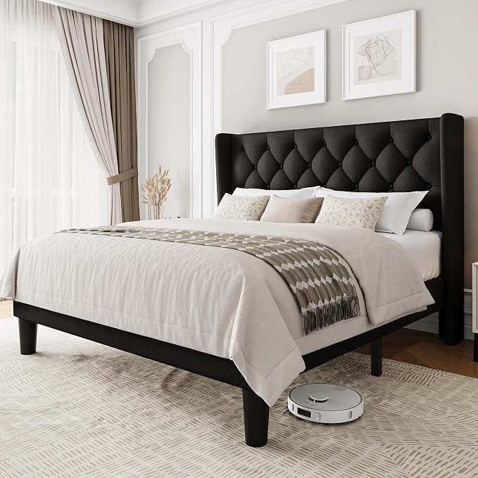 Einhomn Black Platform Bed Frame Full Size by Einhomn