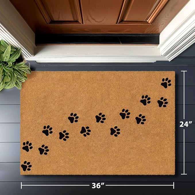 Barnyard Designs Natural Coco Coir Non-Slip Doormat | Heavy-Duty Welcome Mat - Image 3