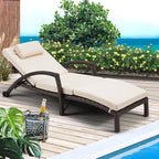 HOMREST Chaise Lounge Chairs Set of 6, PE Rattan Wicker Lounge Chair - Image 2